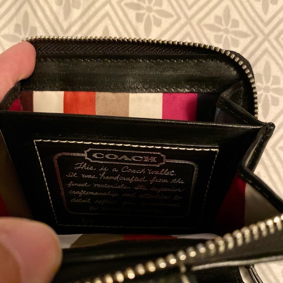 COACH Wallet Bills Coins Cards Black - Picture 6 of 7